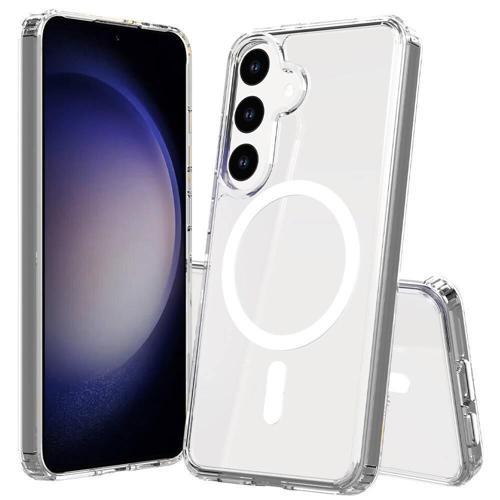 Galaxy S24 Plus Kılıf M-safe Şarj Özellikli Şeffaf Sert PC Zore Embos Kapak