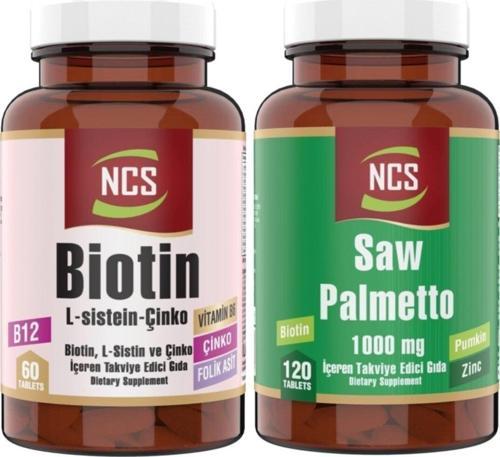 Saw Palmetto 120 Tablet Biotin Çinko 60 Tablet