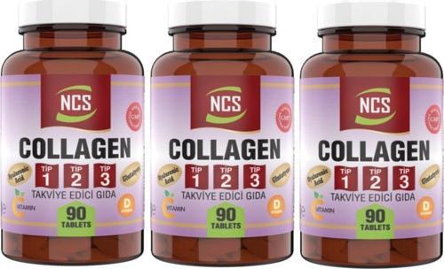 Collagen (Kolajen) (Tip) 1-2-3 Hyaluronic Acid 3 X 90 Tablet