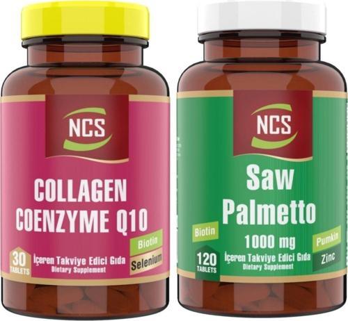 Saw Palmetto 120 Tablet Collagen Koenzim 30 Tablet Biotin Selenium Çinko Kolajen