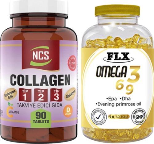 Kollajen Tip 1-2-3 90 Tablet Flx Omega 3-6-9 90 Tablet
