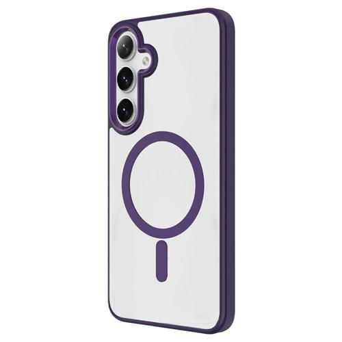 Galaxy S24 Kılıf M-safe Şarj Özellikli Zore Krom M-safe Silikon Kapak