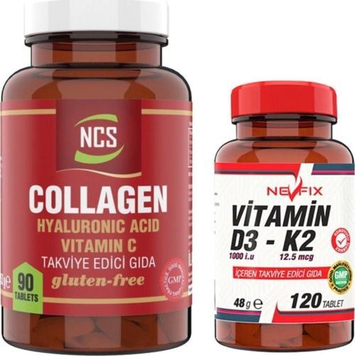 Kollajen Vitamin C 90 Tablet & Nevfix Vitamin D 120 Tablet