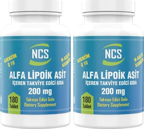 L-Carnitine Alpha Lipoic Acid Koenzim Q10 180 Tablet 2 Kutu