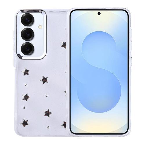 Galaxy S24 Plus Kılıf Airbag Tasarımlı Simli Şeffaf Zore Kutup Kapak