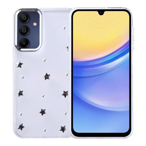 Galaxy A15 Kılıf Airbag Tasarımlı Simli Şeffaf Zore Kutup Kapak