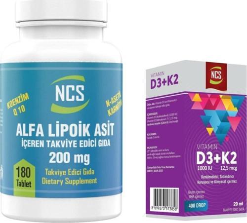 L-Carnitine Koenzim Q10 100 Mg 180 Tablet & Vitamin D3 K2 Damla