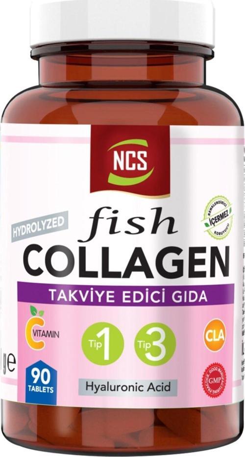 Type 1-3 Collagen Bakır Hyaluronic Asit Balık Kollajen Cla Biotin 90 Tablet