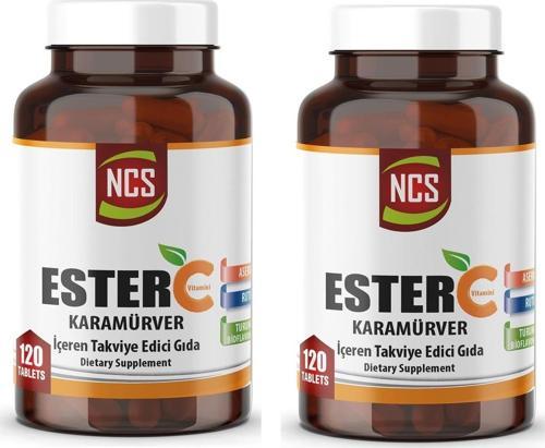 Ester C Vitamini 1000 Mg 2 Kutu 240 Tablet Kara Mürver Turunçgil Bioflavonidleri