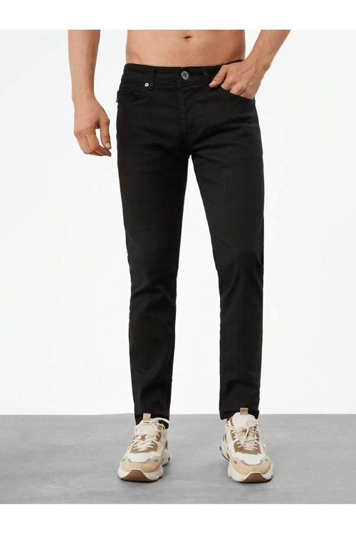 Erkek Siyah Slim Fit Pantolon