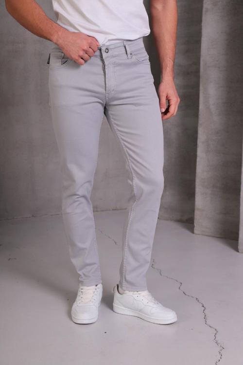 Erkek Gri Slim Fit Pantolon
