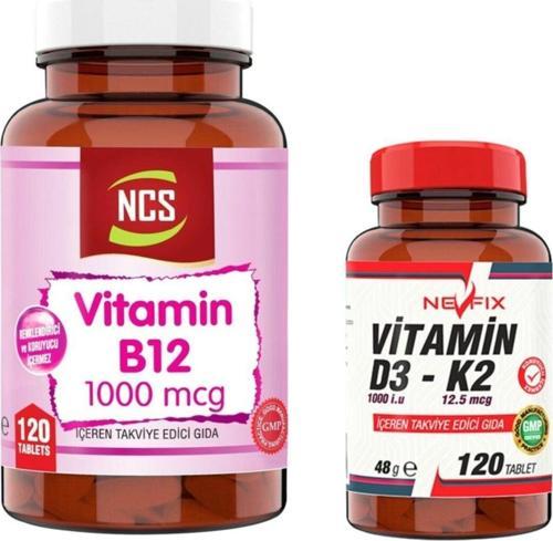 Vitamin B12 120 Tablet & Nevfix Vitamin D3-K2 120 Tablet