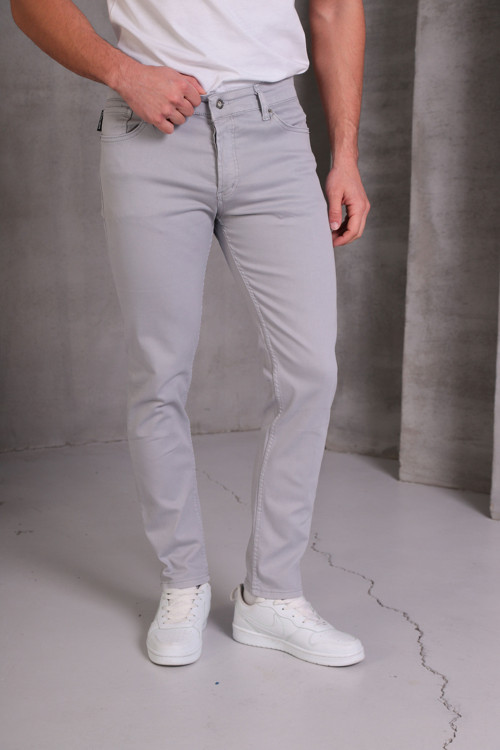 Erkek Gri Slim Fit Pantolon