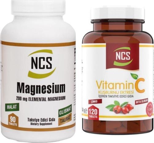 Vitamin C 1000 Mg 120 Tablet Magnenesium 90 Tablet Glisnat Taurat Malat
