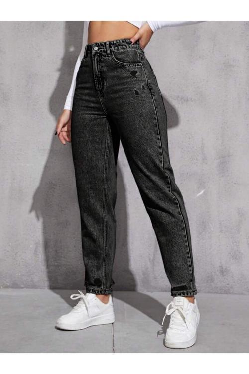 Kadın Denim Pantolon Yıpratmalı
