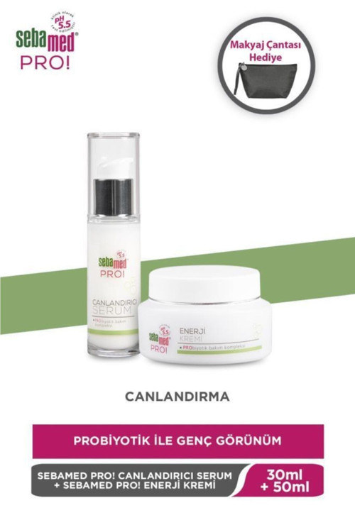 Pro!Canlandırıcı Paket- Pro!Enerji Kremi 50Ml+Canlandırıcı Serum 30Ml+Makyaj Çanta