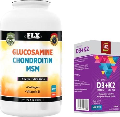 Glucosamine Chondroitin Msm 300 Tablet Ve Vitamin D3 Vitamin K2 20 ml
