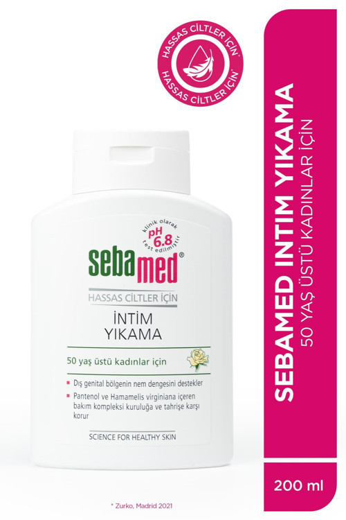 İntim Yıkama Jeli 200 ml Hassas Ciltler İçin pH 3.8 Genital Bölge Temizleyici Silikon Lif Hediyeli