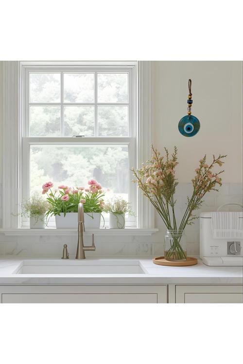 Nazar Boncuğu Duvar Süsü - Büyük Boy - Hediyelik - Şık Ev Ofis Aksesuarı - Dekoratif