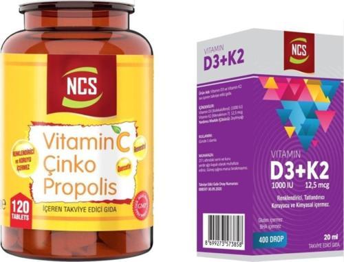 Vitamin C Çinko Propolis 120 Tablet Vitamin D Vitamin D3 20Ml