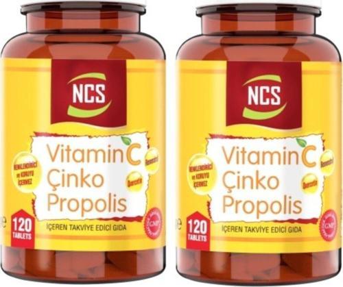 Vitamin C Çinko Propolis 120 Tablet X 2 Adet Vitamin D Quercetin Resveratrol