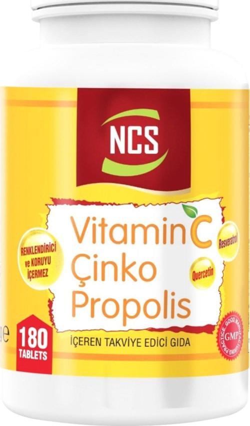 Vitamin C Çinko Propolis 180 Tablet Vitamin D Resveratrol Quercetin Bromelian