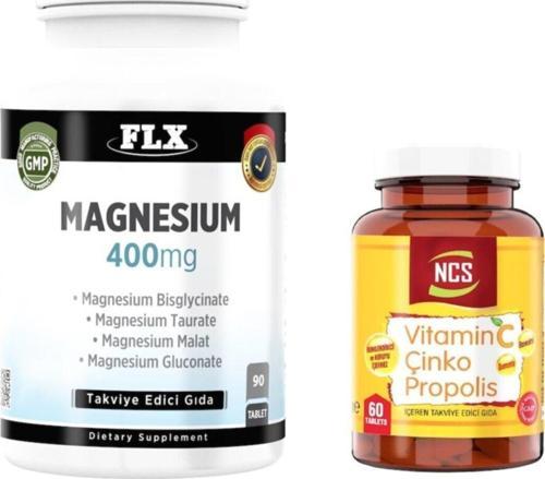 Magnesium 90 Tablet Ve Vitamin C Çinko Propolis 60 Tablet