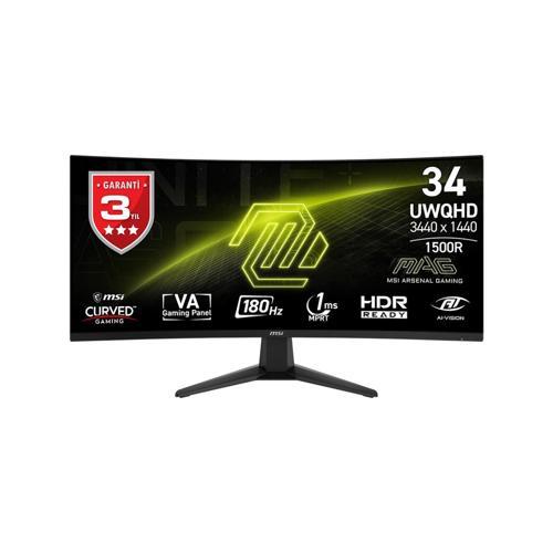 34 MAG 346CQ 3440x1440 (UWQHD) 21:9 CURVE 1500R VA 180HZ 1MS FREESYNC PREMIUM GAMING MONITOR