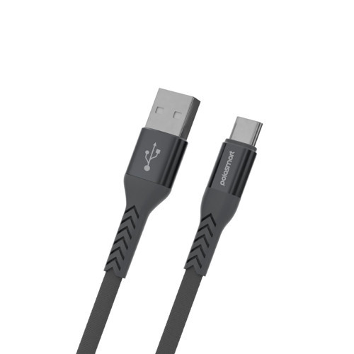 PBS419 Type-C Şarj Kablosu 1.2M 2.4A Hızlı Şarj & Veri Aktarım Ultra Dayanıklı Gri