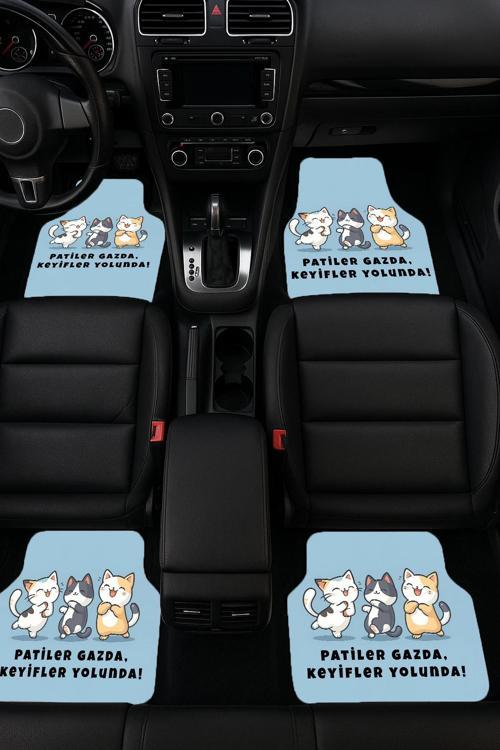 SonicTouch Universal Oto Araba Paspası Takımı Dijital Baskılı Her Araca Uyumlu Yıkanabilir 22OPD2511