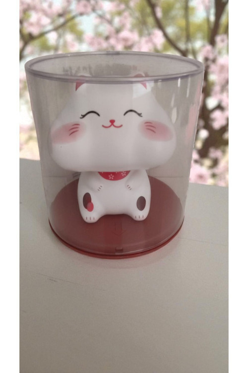 Kafa Sallayan Sevimli Kedi Modeli 10Cm *10Cm Boyutu Büyüktür