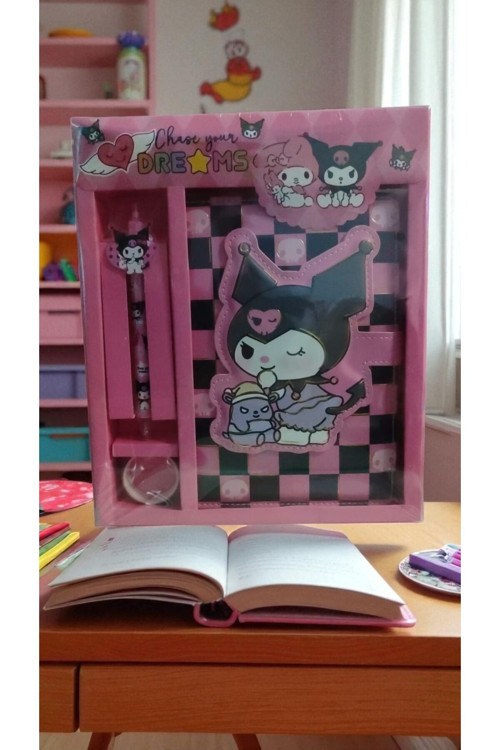 Kuromi Set ( Hatıra Defteri+ Uçlu Kalem+Bant)