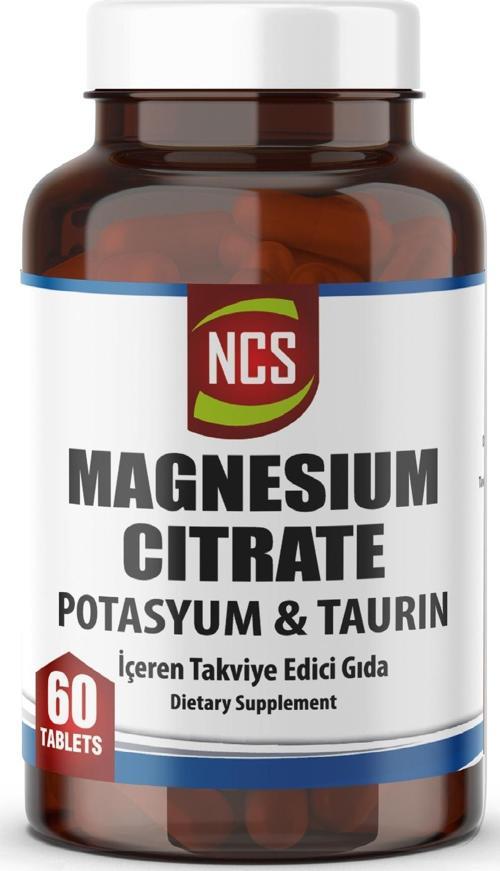 Magnezyum Sitrat 4 Lü Form 60 Tablet (Potasyum Kalium) & Vitamin B6 Magnesium Citrate Taurin