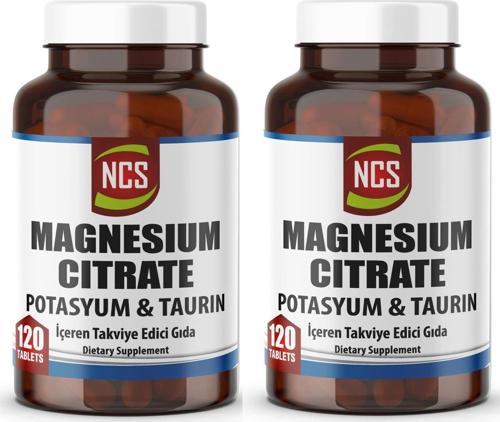 Magnezyum Sitrat Potasyum Kalium Taurin Magnesium Citrate 2X120 Tablet