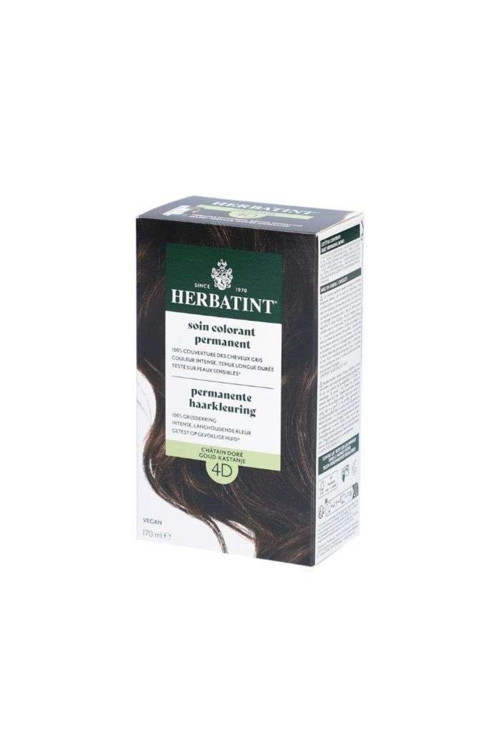 Bitkisel Özlü Kalıcı Saç Boyası | Altın Kestane (Golden Chestnut 4D) 170 ml