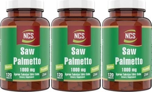 Saw Palmetto 1000 Mg 3 Kutu 360 Tablet Zinc Biotin