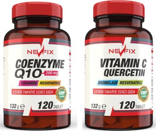 Coenzyme Q10 200 Mg 120 Tablet Vitamin C Bromelian 120 Tablet