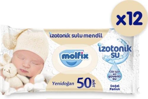 Izotonik Sulu Islak Mendil Yenidoğan 12'li Paket - 600 Yaprak