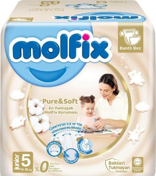 Pure Soft Bebek Bezi 5 Beden Junior 44'lü