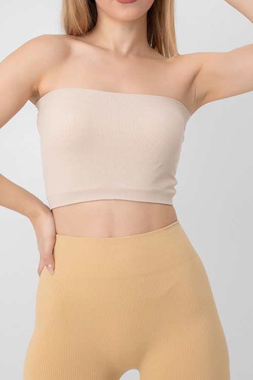 Seamless Straplez Fitilli Spor Büstiyer