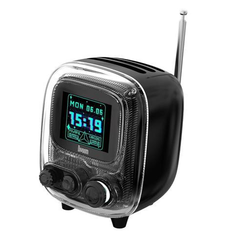 Tiivoo-2 FM Radyolu Mini Bluetooth Hoparlör, Kablosuz Piksel Ekranlı Retro Taşınabilir Ses Bo