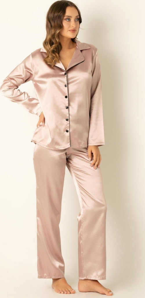 Miorre Uzun Kollu Saten Pijama Takımı