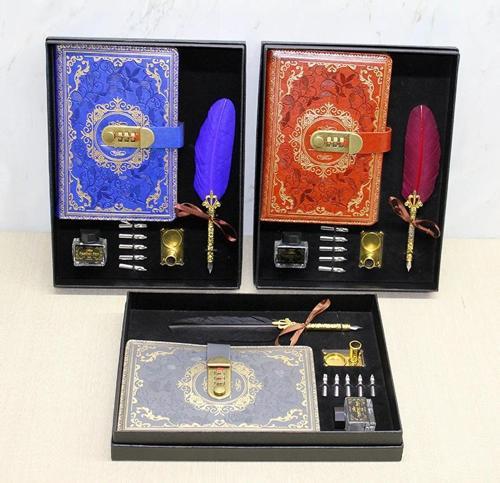 MDB Şifreli Deri Defter Ve Divit Hokka Seti