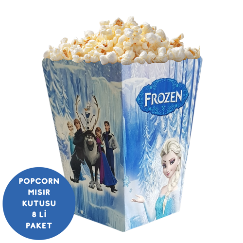 Popcorn Mısır Kutusu Frozen Temalı 8 li Paket