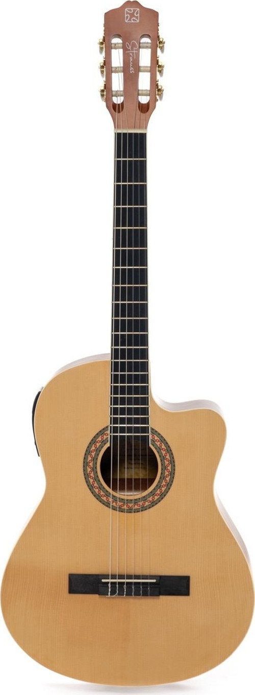 STD-352EQ Elektro Klasik Gitar Ladin Maun