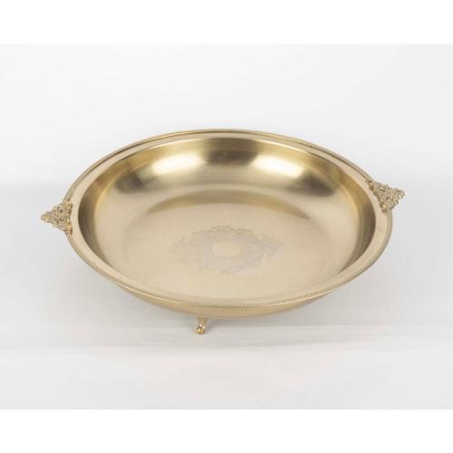 Pirinç İşemeli Ayaklı Tepsi 31x7cm