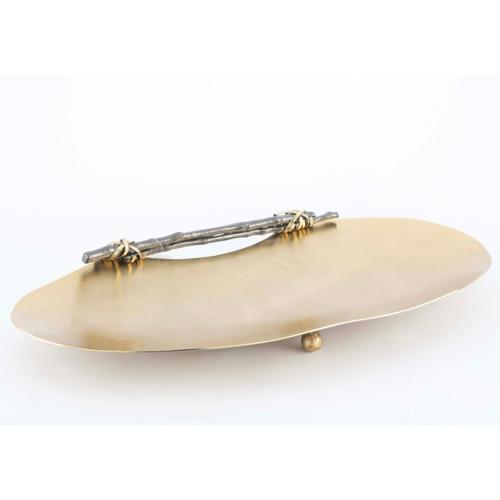 Gold Tel Sarma Oval Tabak 40x20cm