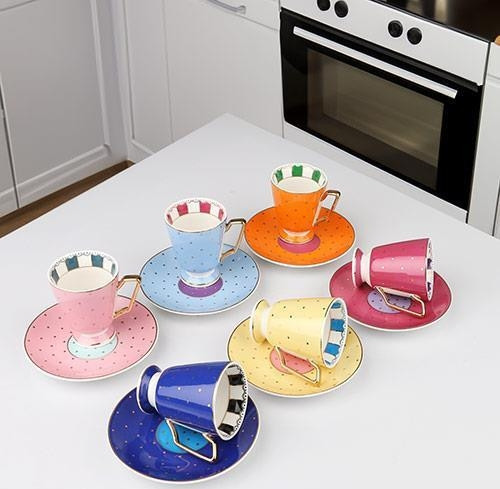 FCN-32 6lı Ayaklı Fincan Takımı 120cc Puantiye