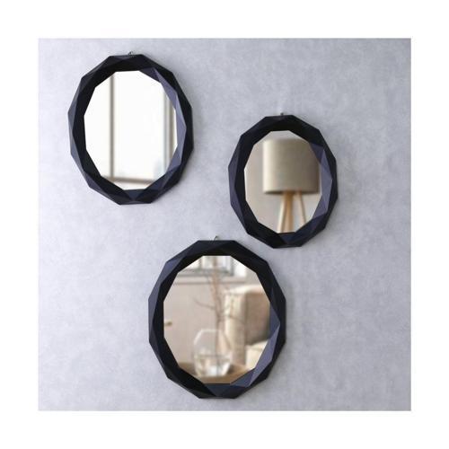 Sortie 3'lü Ayna Siyah