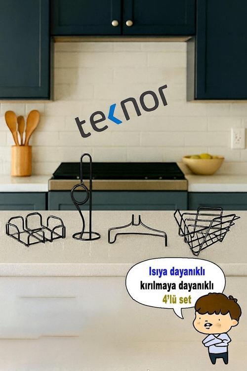 4'lü Servis Sunum Seti, Kağıt Havluluk, Kare Peçetelik, Üçgen Meyve Sepeti, Üçgen Nihale